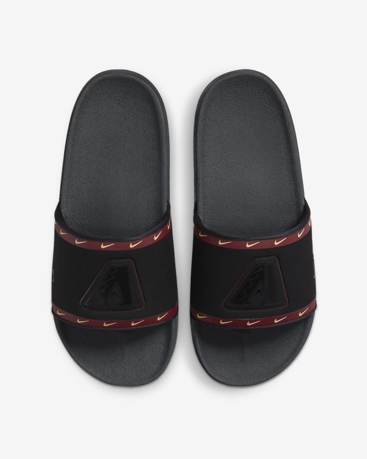Chanclas Nike Offcourt (MLB Cleveland) Hombre Negras Rojas Doradas Gris | OSRWY-5029