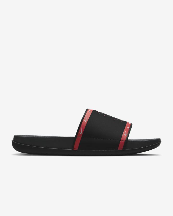 Chanclas Nike Offcourt (MLB Cleveland) Hombre Negras Rojas Blancas Gris | OYXLI-3826