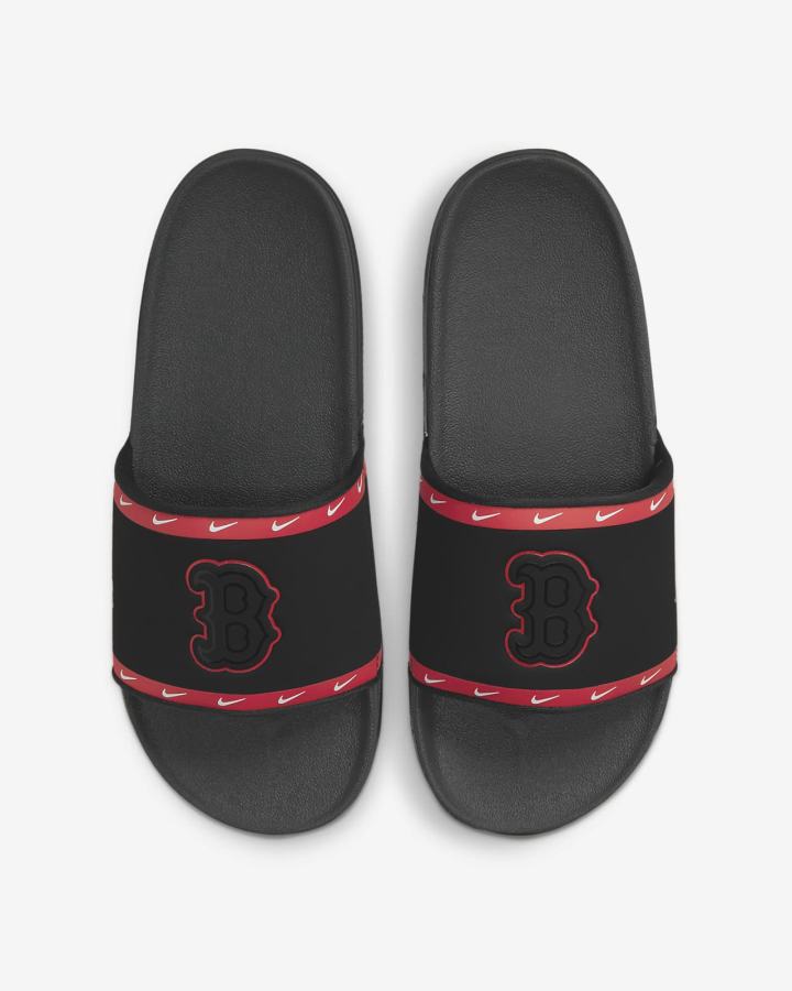 Chanclas Nike Offcourt (MLB Cleveland) Hombre Negras Rojas Blancas Gris | OYXLI-3826