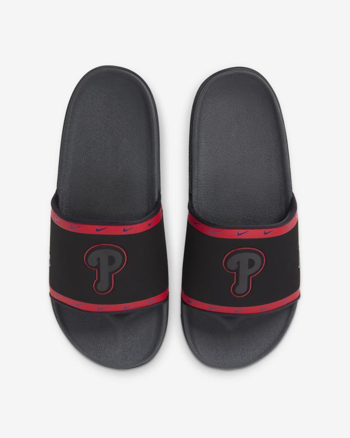 Chanclas Nike Offcourt (MLB Cleveland) Hombre Negras Rojas Azules Gris | PCITS-9016
