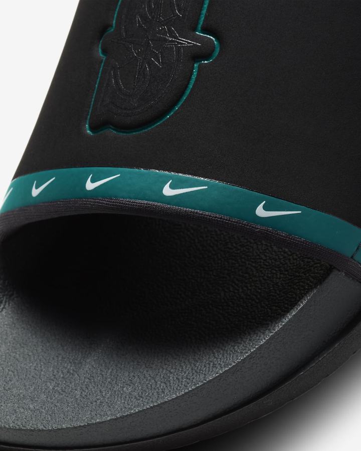 Chanclas Nike Offcourt (MLB Cleveland) Hombre Negras Blancas Gris | RIEFZ-2587