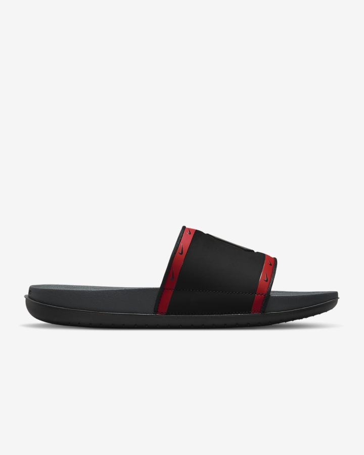 Chanclas Nike Offcourt (MLB Cleveland) Hombre Negras Rojas Azules Gris | RQZJV-1987