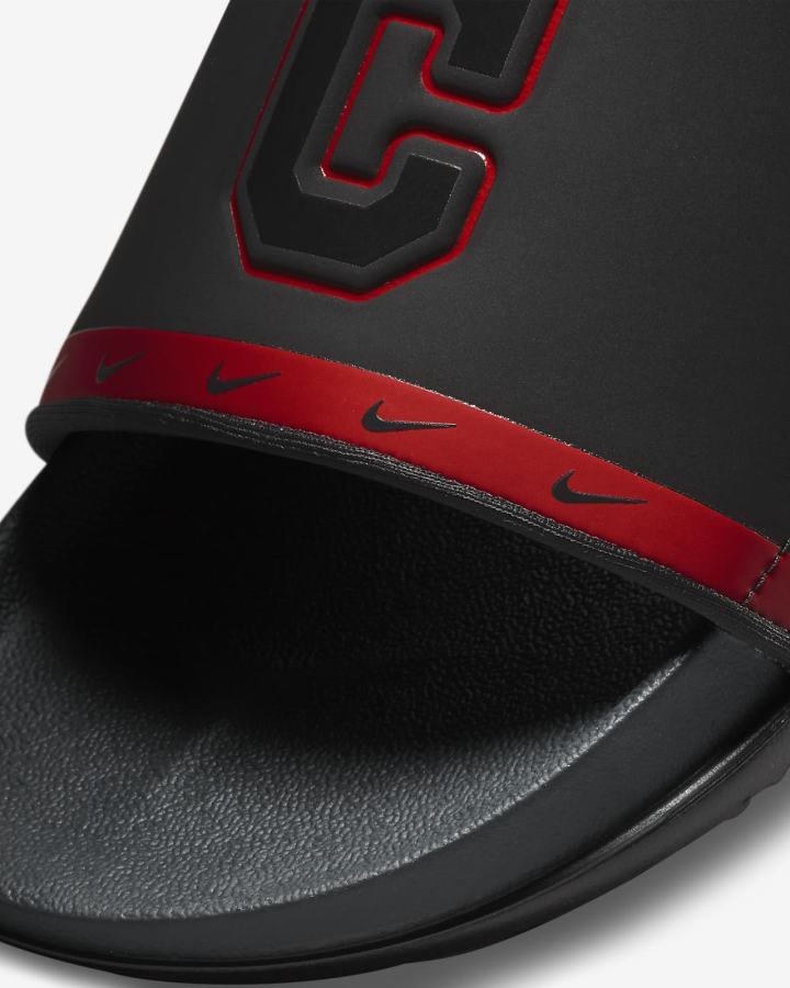 Chanclas Nike Offcourt (MLB Cleveland) Hombre Negras Rojas Azules Gris | RQZJV-1987