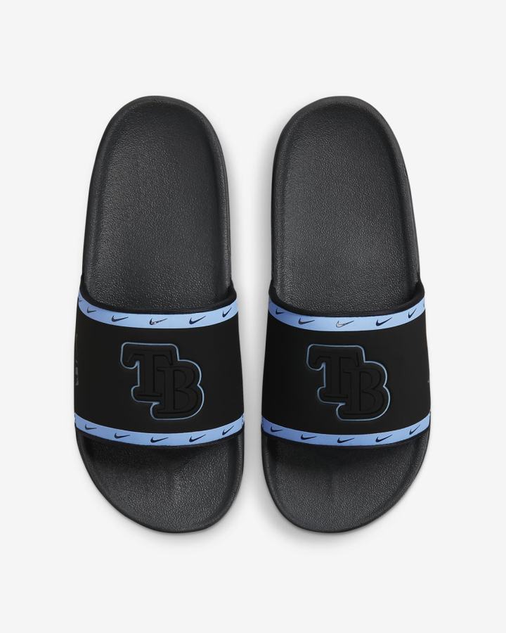 Chanclas Nike Offcourt (MLB Cleveland) Hombre Negras Azules Azul Marino Gris | RTNMZ-1062