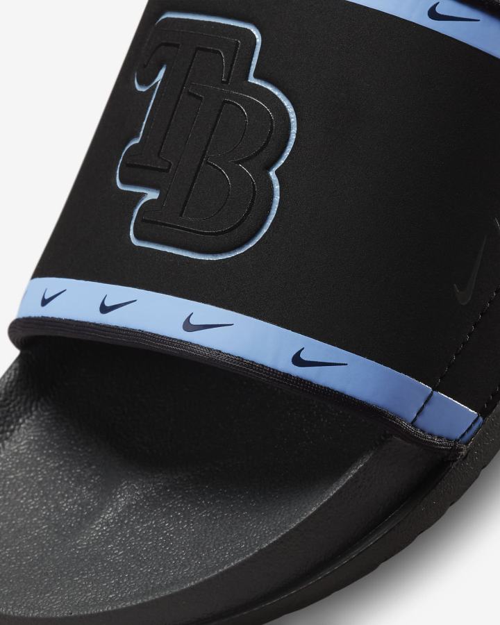 Chanclas Nike Offcourt (MLB Cleveland) Hombre Negras Azules Azul Marino Gris | RTNMZ-1062