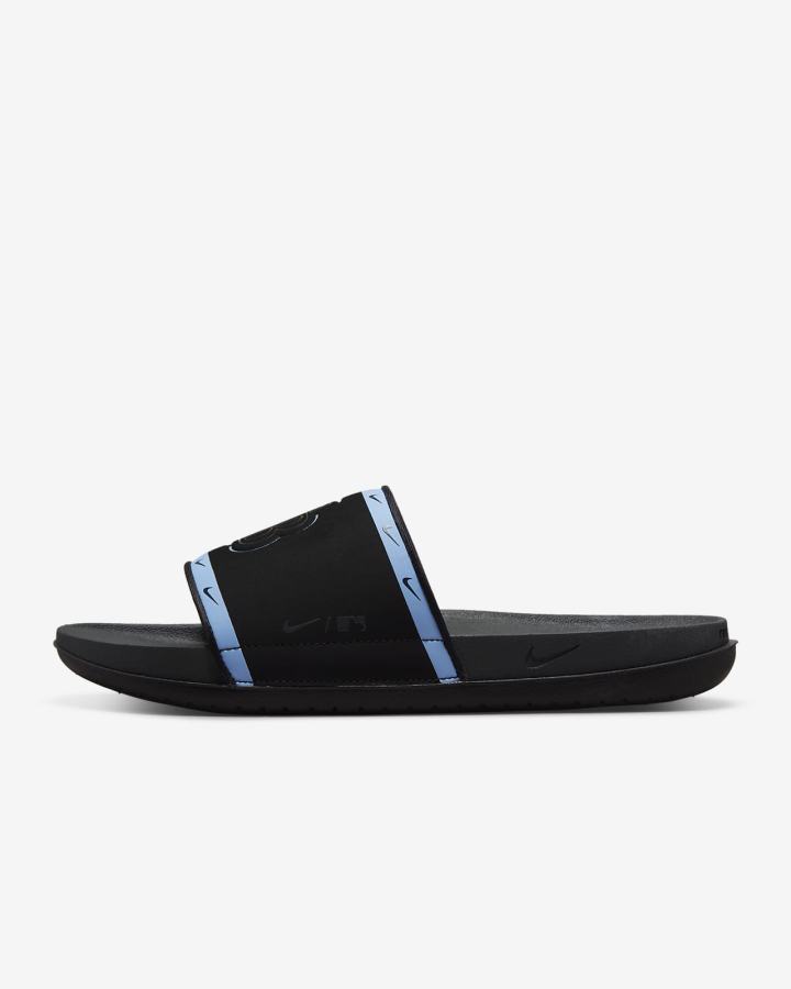 Chanclas Nike Offcourt (MLB Cleveland) Hombre Negras Azules Azul Marino Gris | RTNMZ-1062