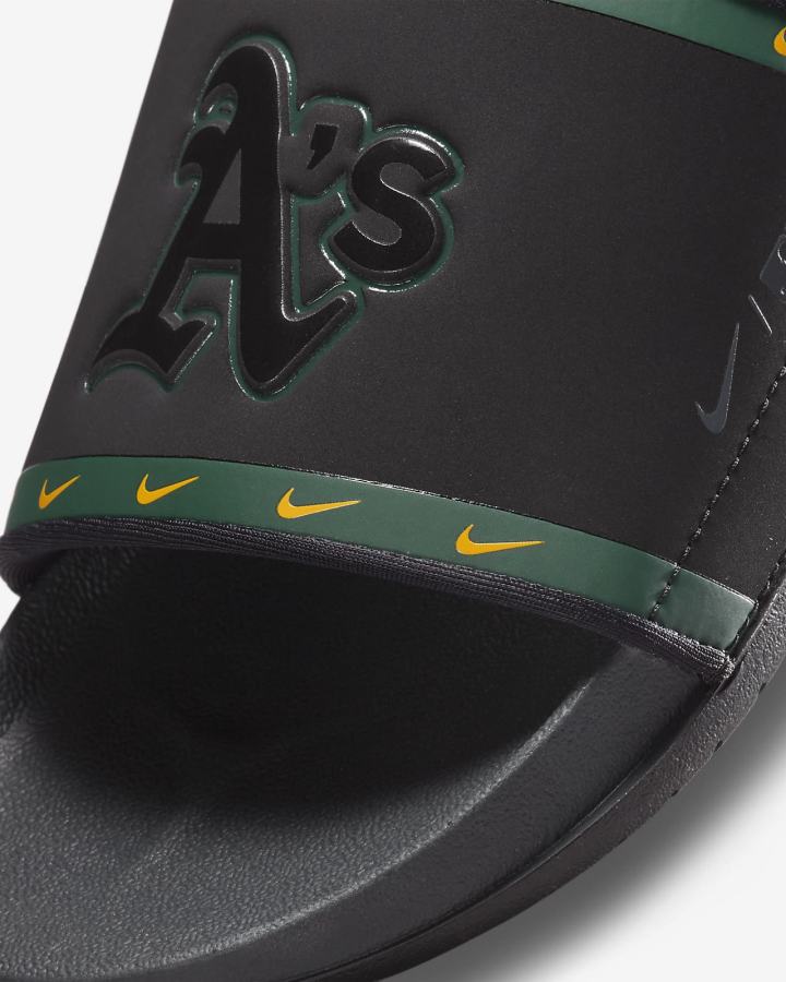Chanclas Nike Offcourt (MLB Cleveland) Hombre Negras Verde Gris | SNTGO-6791