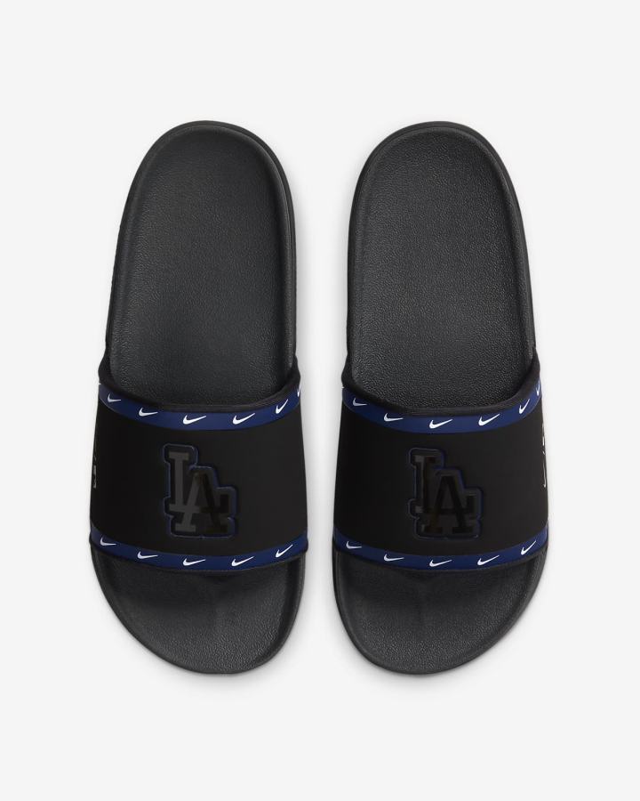 Chanclas Nike Offcourt (MLB Cleveland) Hombre Negras Azul Real Oscuro Azules Blancas Gris | TALJG-1430