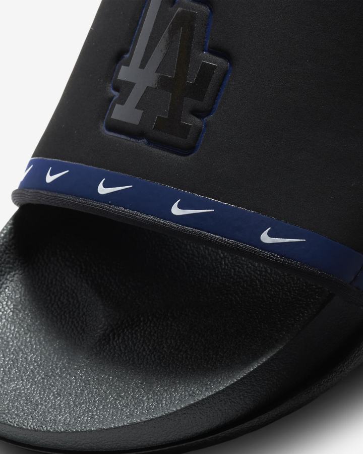 Chanclas Nike Offcourt (MLB Cleveland) Hombre Negras Azul Real Oscuro Azules Blancas Gris | TALJG-1430