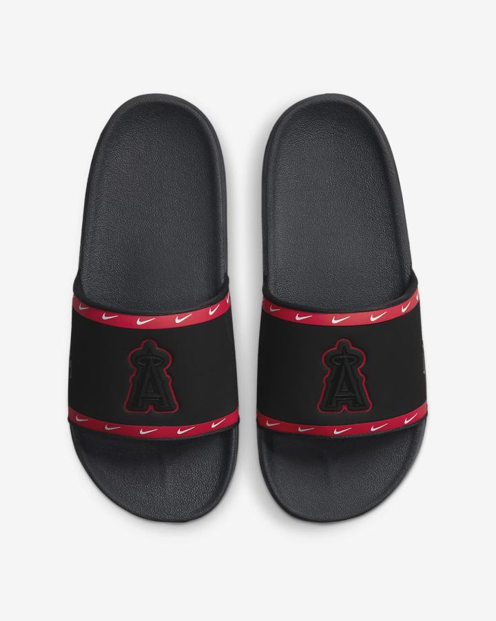 Chanclas Nike Offcourt (MLB Cleveland) Hombre Negras Rojas Blancas Gris | YKPNI-3120