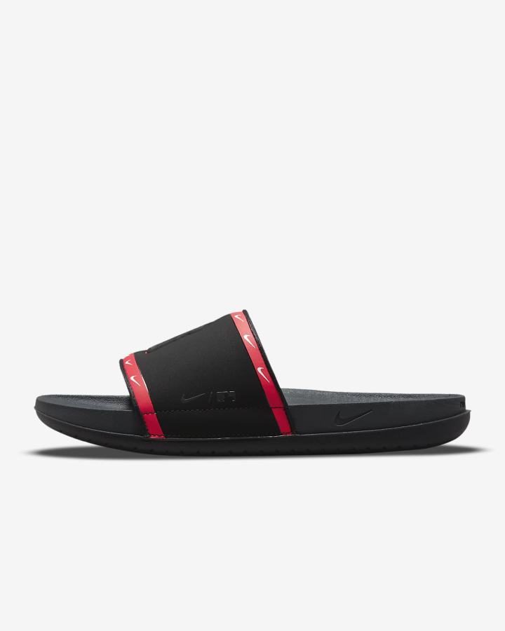 Chanclas Nike Offcourt (MLB Cleveland) Hombre Negras Rojas Blancas Gris | YKPNI-3120