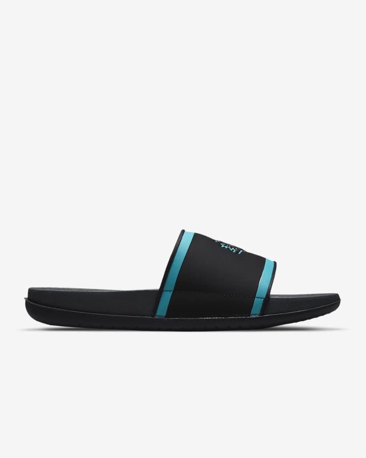 Chanclas Nike Offcourt (NFL Carolina Panthers) Hombre Negras Verde Naranjas Gris | GHINK-3456