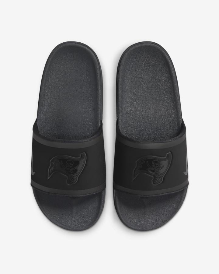 Chanclas Nike Offcourt (NFL Carolina Panthers) Hombre Negras Rojas Blancas Gris | GHKCE-3947
