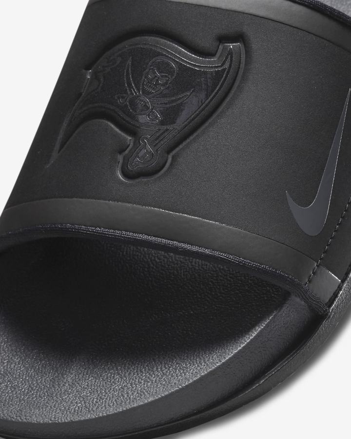 Chanclas Nike Offcourt (NFL Carolina Panthers) Hombre Negras Rojas Blancas Gris | GHKCE-3947