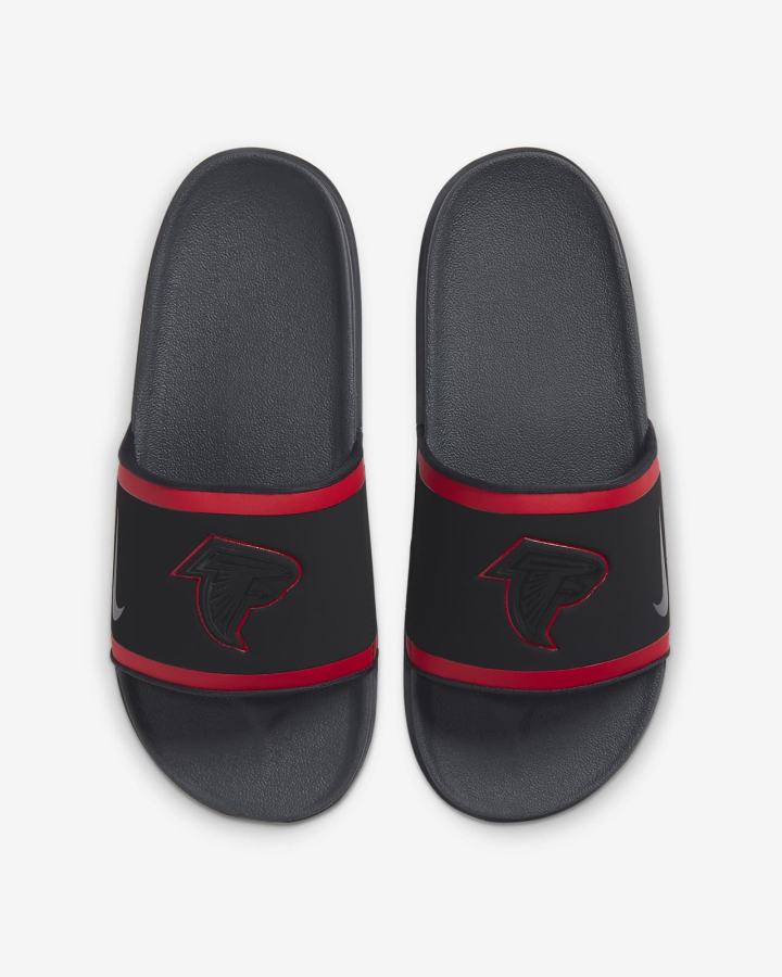 Chanclas Nike Offcourt (NFL Carolina Panthers) Hombre Negras Rojas Blancas Gris | JEQMC-1786