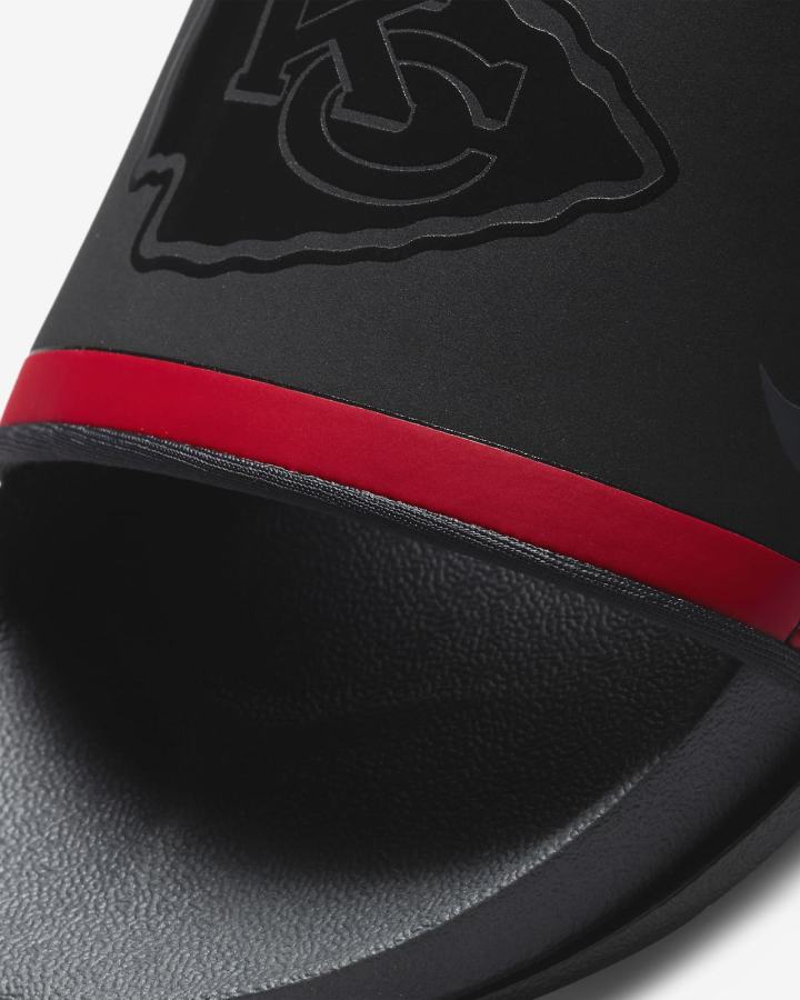 Chanclas Nike Offcourt (NFL Carolina Panthers) Hombre Negras Rojas Doradas Gris | JXTIS-2786