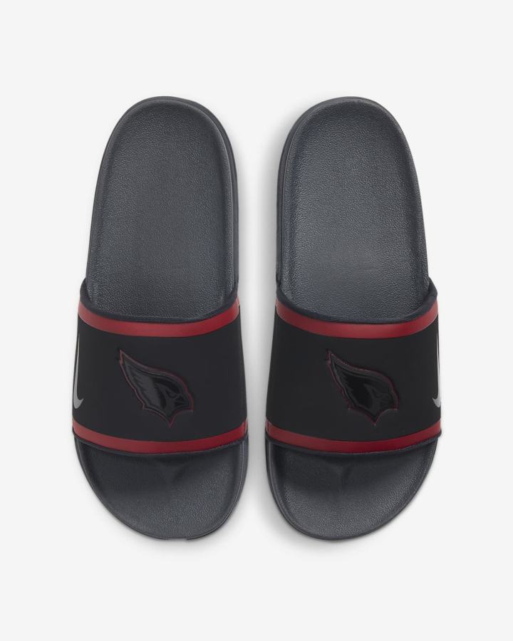 Chanclas Nike Offcourt (NFL Carolina Panthers) Hombre Negras Rojas Blancas Gris | KHDGE-2615