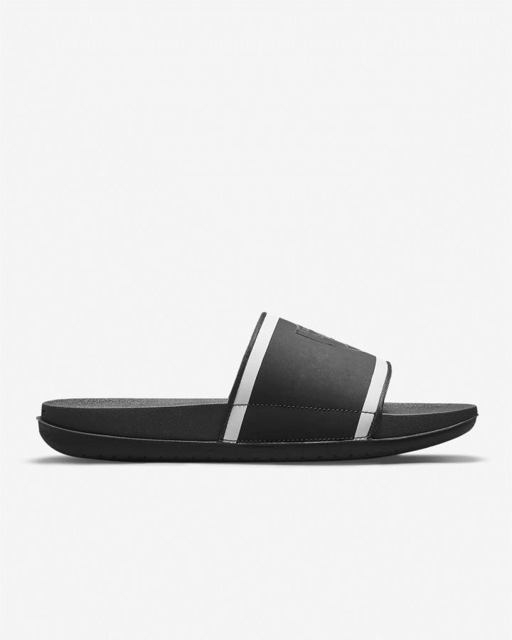 Chanclas Nike Offcourt (NFL Carolina Panthers) Hombre Negras Plateadas Negras Gris | KRIEN-3802