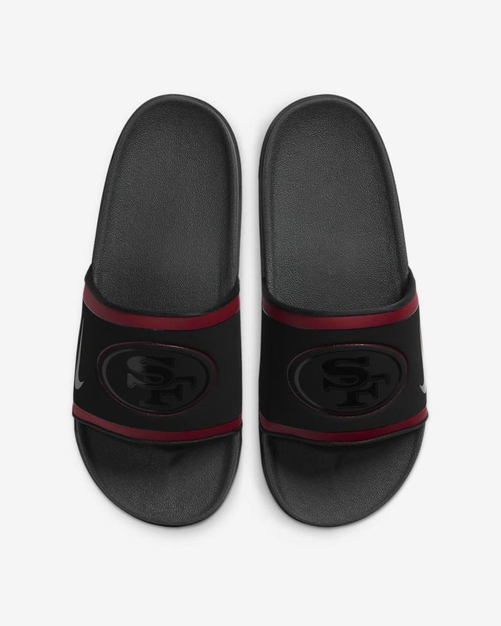 Chanclas Nike Offcourt (NFL Carolina Panthers) Hombre Negras Rojas Doradas Gris | SAJKX-1740