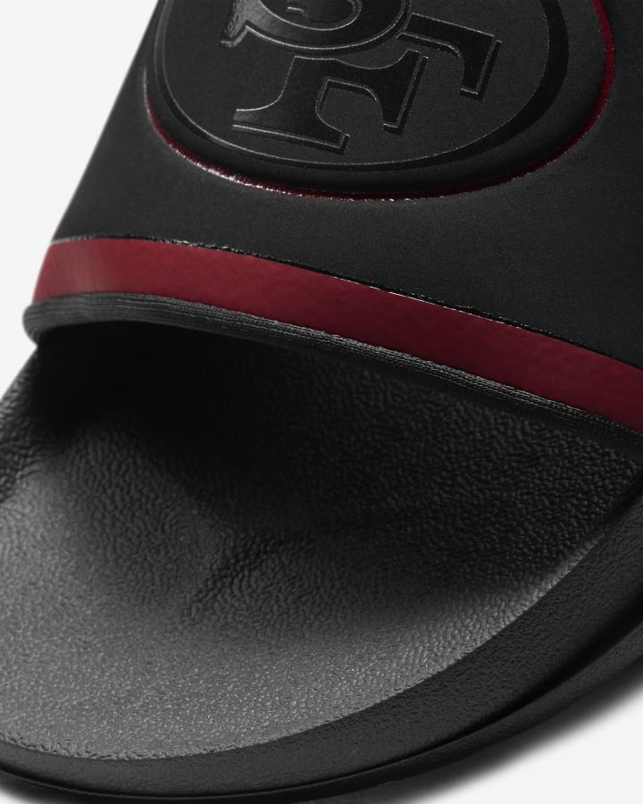 Chanclas Nike Offcourt (NFL Carolina Panthers) Hombre Negras Rojas Doradas Gris | SAJKX-1740