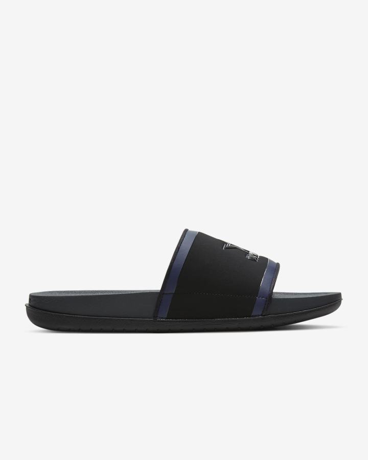 Chanclas Nike Offcourt (NFL Carolina Panthers) Hombre Negras Azul Marino Blancas Gris | TWSPR-7481