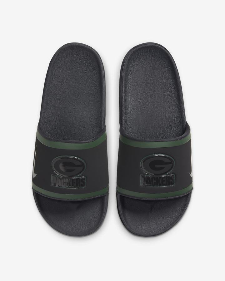 Chanclas Nike Offcourt (NFL Carolina Panthers) Hombre Negras Doradas Gris | VGBJW-0713