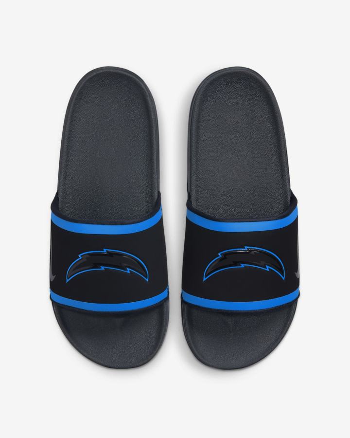 Chanclas Nike Offcourt (NFL Carolina Panthers) Hombre Negras Azules Doradas Gris | VZQYS-4152