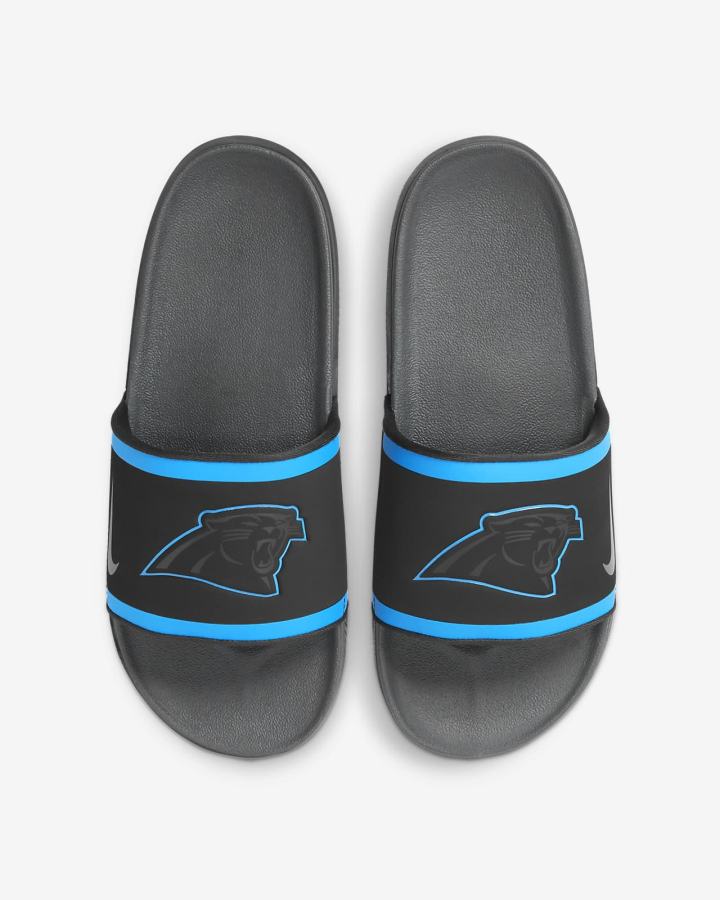 Chanclas Nike Offcourt (NFL Carolina Panthers) Hombre Negras Azules Blancas Gris | WGUYS-9742