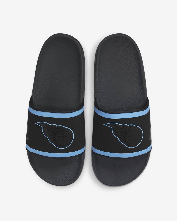 Chanclas Nike Offcourt (NFL Carolina Panthers) Hombre Negras Azul Marino Gris | XDWJT-0517