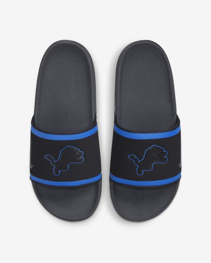 Chanclas Nike Offcourt (NFL Carolina Panthers) Hombre Negras Azules Gris | XLHSJ-5347