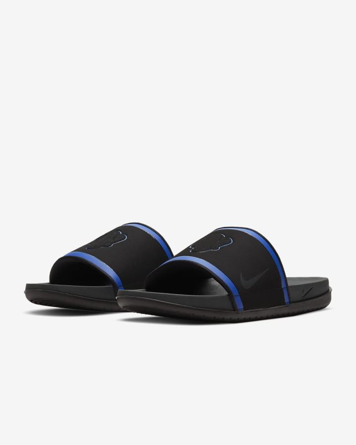 Chanclas Nike Offcourt (NFL Carolina Panthers) Hombre Negras Azul Real Doradas Gris | YEBWA-2476