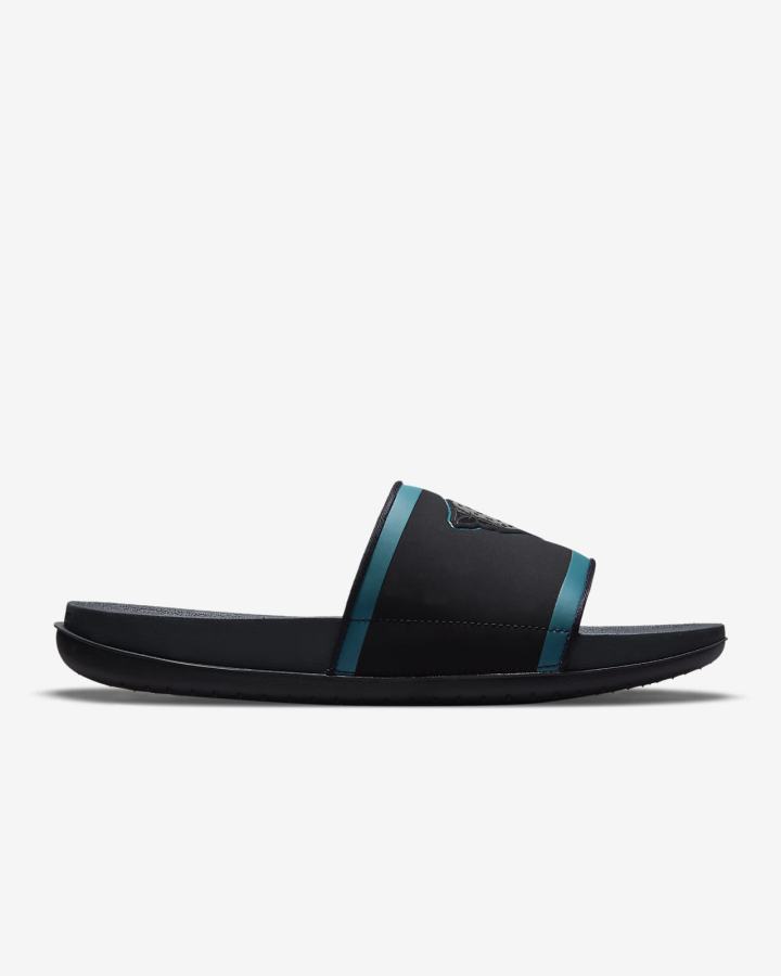 Chanclas Nike Offcourt (NFL Carolina Panthers) Hombre Negras Gris | ZNKYW-3271