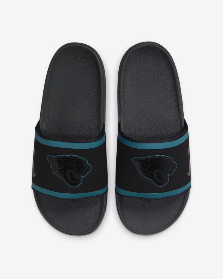 Chanclas Nike Offcourt (NFL Carolina Panthers) Hombre Negras Gris | ZNKYW-3271