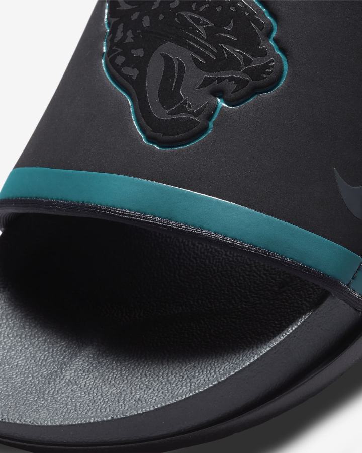 Chanclas Nike Offcourt (NFL Carolina Panthers) Hombre Negras Gris | ZNKYW-3271