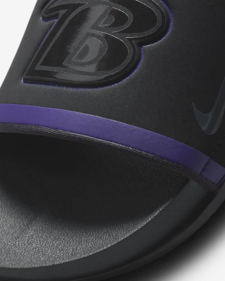 Chanclas Nike Offcourt (NFL Carolina Panthers) Hombre Negras Moradas Gris | ZOWAD-7126