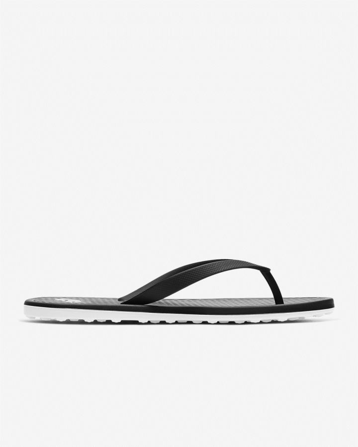 Chanclas Nike On Deck Mujer Negras Blancas | FUMIV-8173