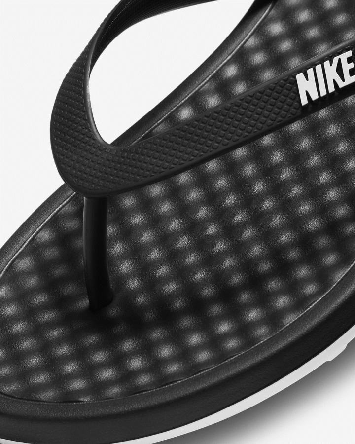 Chanclas Nike On Deck Mujer Negras Blancas | FUMIV-8173