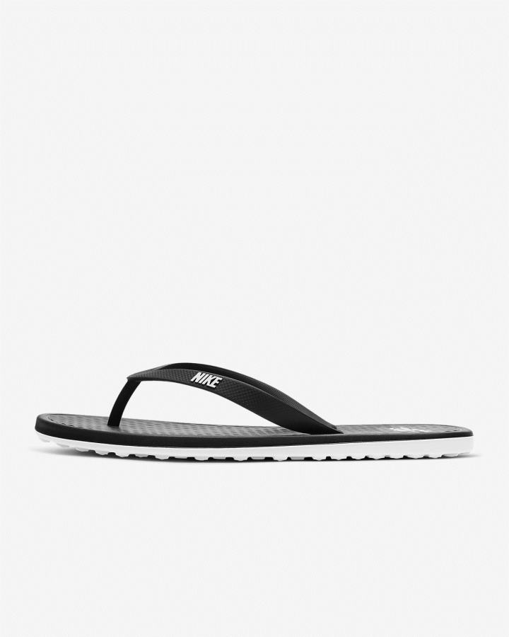 Chanclas Nike On Deck Mujer Negras Blancas | FUMIV-8173