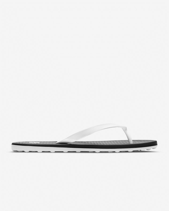 Chanclas Nike On Deck Mujer Negras Blancas Negras | MONJH-0328