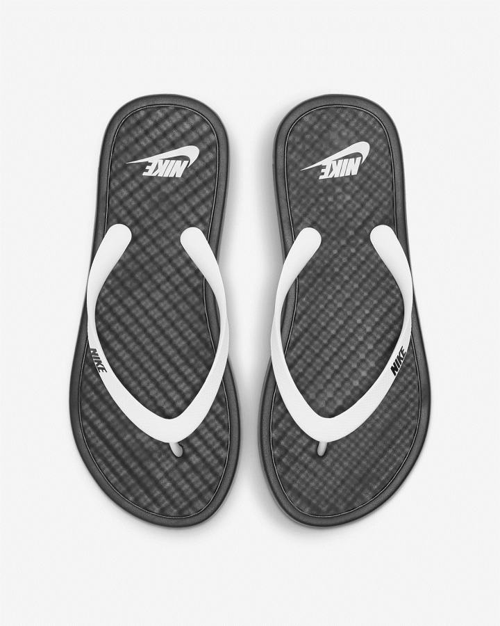 Chanclas Nike On Deck Mujer Negras Blancas Negras | MONJH-0328