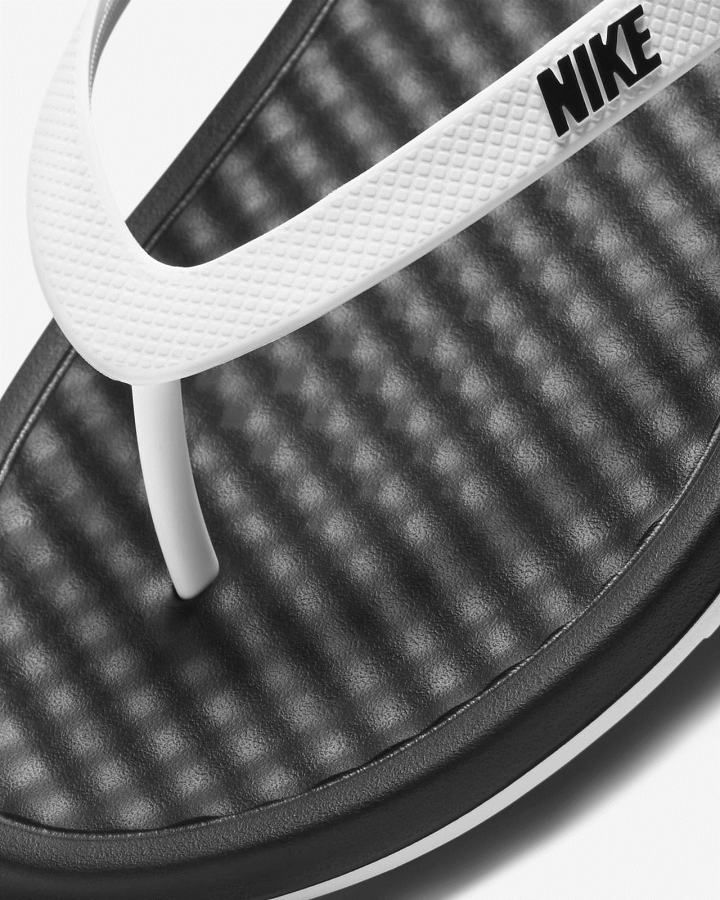 Chanclas Nike On Deck Mujer Negras Blancas Negras | MONJH-0328