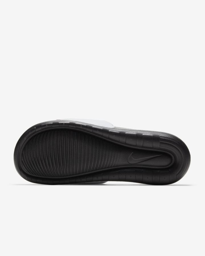 Chanclas Nike Victori One Hombre Blancas Negras | DAJIT-4359