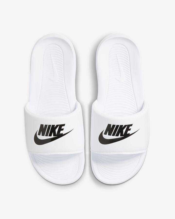 Chanclas Nike Victori One Hombre Blancas Negras | EYFZM-1493