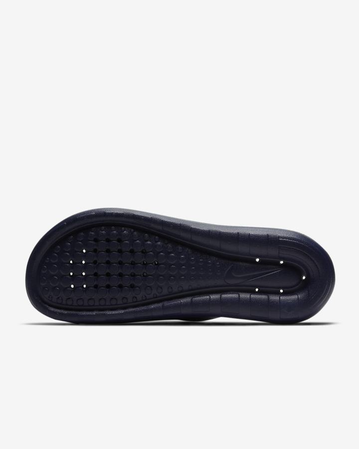 Chanclas Nike Victori One Shower Hombre Azul Marino Blancas | ISRYO-2863