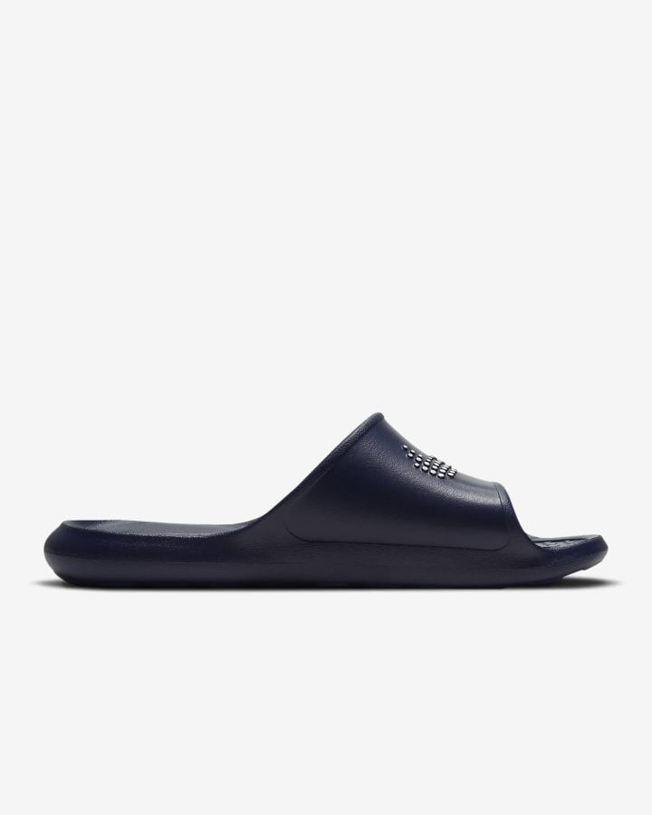 Chanclas Nike Victori One Shower Hombre Azul Marino Blancas | ISRYO-2863