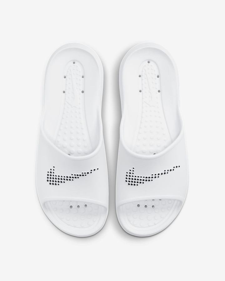 Chanclas Nike Victori One Shower Hombre Blancas Negras | YUNQS-5984