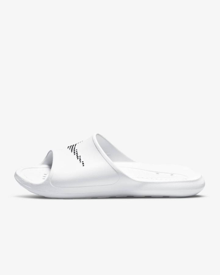 Chanclas Nike Victori One Shower Hombre Blancas Negras | YUNQS-5984