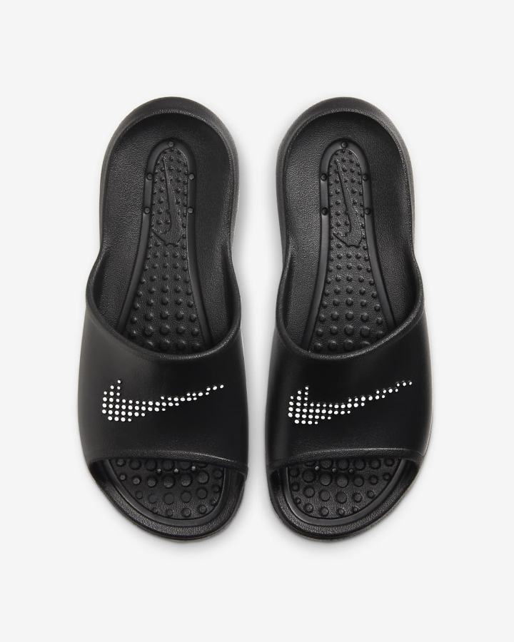Chanclas Nike Victori One Shower Mujer Negras Blancas | XQRVS-1043
