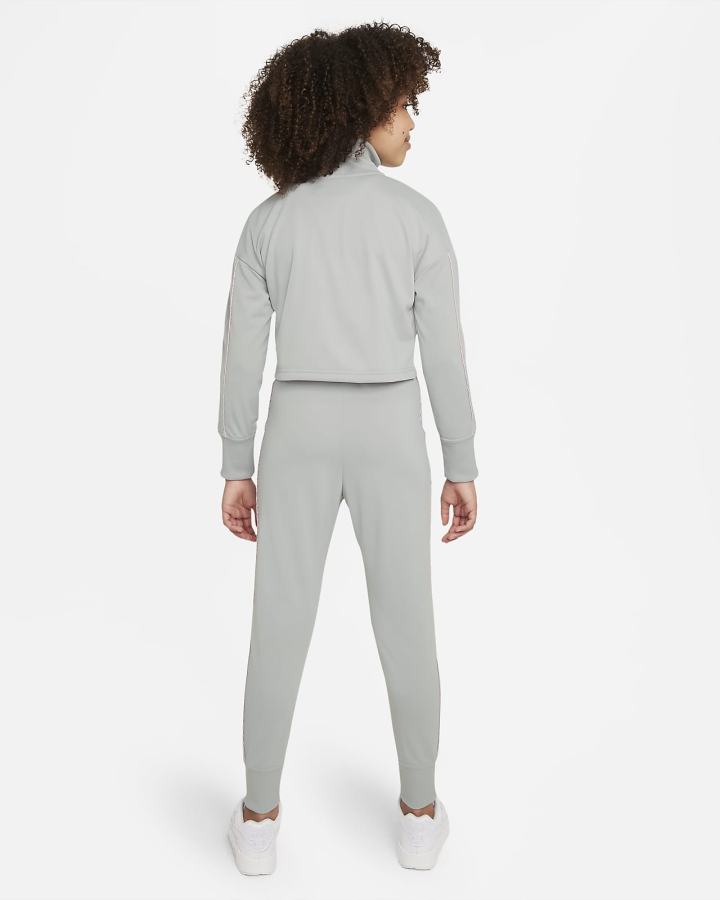 Chandals Nike Sportswear Kids High-Waisted Tracksuit Niña Gris Claro Rosas Blancas | DXAJI-8239