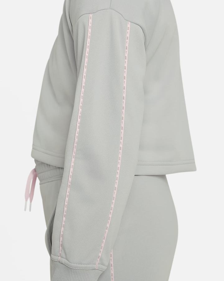 Chandals Nike Sportswear Kids High-Waisted Tracksuit Niña Gris Claro Rosas Blancas | DXAJI-8239
